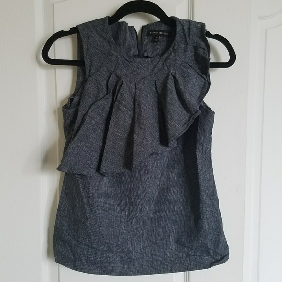 Banana Republic Tops - 🌟Banana Republic Blue Sleeveless Blouse